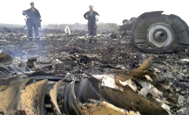"Crash site" with two
                          little engines