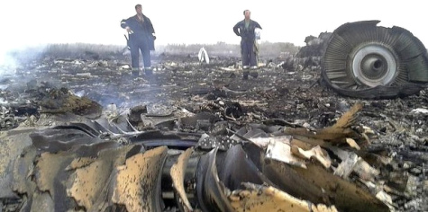 "Crash site" with two
              little motors of airplane engines