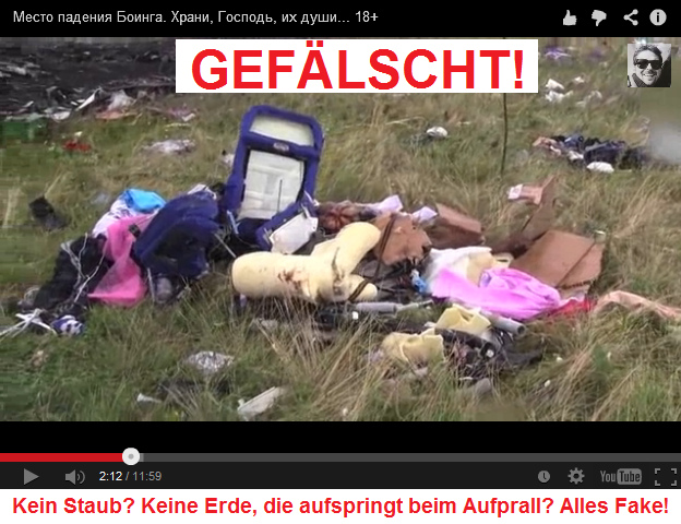 Alle
                        Gegenst�nde sehen wie neu aus, sind hingelegt,
                        ohne Staub und ohne Erde - kein Staub? Keine
                        Erde, die aufspringt beim Aufprall? UNM�GLICH -
                        alles Fake! GEF�LSCHT!