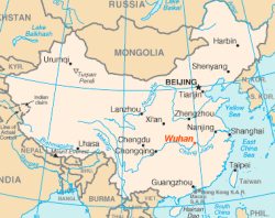 Position von Wuhan