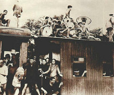 Shanghai 1937: Fl�chtlinge im Zug nach Nanking
              nach dem Fall von Shanghai