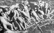 Nanking / Nanjing 1937: Gek�pfte Kinder
                          auf Scheiterhaufen vorbereitet