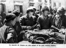 Tibet 1959: Der Markt ist sehr bev�lkert
                        und die Preise stabil