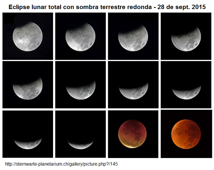 Eclipse lunar en Europa el 28 de
              septiembre 2015 - la sombra terrestre es REDONDA