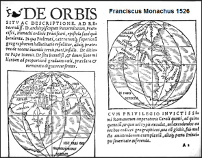 Mapa mundial de Franciscus Monachus 1526