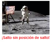 Apolo 16: Un
salto del "astronauta"
Young sin postura de salto, pero
parece colgando en el aire, un
fotomontaje Apolo 16: Un
salto del "astronauta"
Young sin postura de salto, pero
parece colgando en el aire, un
fotomontaje