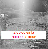 Apolo 15,
foto de la NASA no. AS15-85-11515:
La "estación 6" con
"astronauta" Irwin en la
pendiente, con dos soles en el
cielo y con el Rover al fondo, es
una foto de la sala lunar grande Apolo 15, foto de la NASA no.
AS15-85-11515: La "estación
6" con "astronauta"
Irwin en la pendiente, con dos
soles en el cielo y con el Rover
al fondo, es una foto de la sala
lunar grande