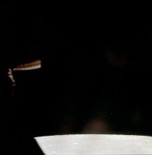 Apolo 11, foto de la NASA no. AS11-37-5436:
                        La NASA afirma que eso ser�a la vista de Neil
                        Armstrong a la luna.