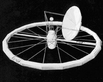 1946: Wernher von Brauns
                        ring formed space station, drawing 1946.