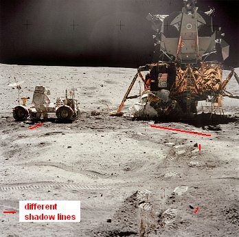 Apollo 16, photo no.
                                    AS16-116-18578: Astronaut Young at
                                    the "Lunar Rover Vehicle"
                                    (LRV) at the "Lunar
                                    Module" (LM), backlight without
                                    dark side
