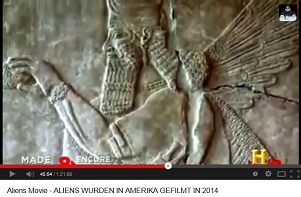 Ein
              Anunaki-Riese in Babylonien mit Vollbart und Fl�geln