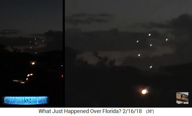 Miami (Florida) 16.2.2018: UFOs als
                    weisse Punkte