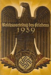 Ansichtskarte des 3R
                                    "Reichsparteitag des Friedens
                                    1939"