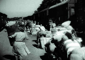 Vertreibung von Sudetendeutschen mit
                            G�terzug 1946