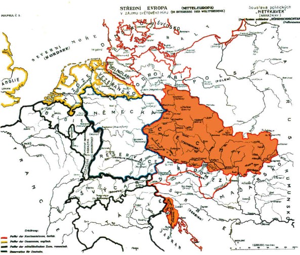 Die Kuffnerkarte
                            der CSSR, h�chstwahrscheinlich von Benes