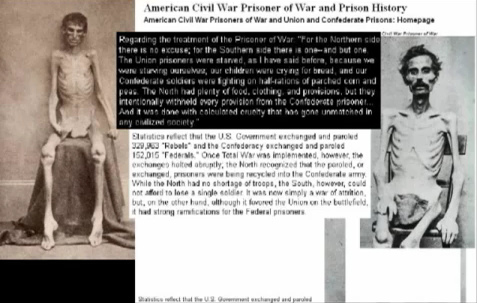 Ausgehungerte
                        Südstaatler-Häftlinge in den "USA"
                        nach dem Bürgerkrieg 1865 02