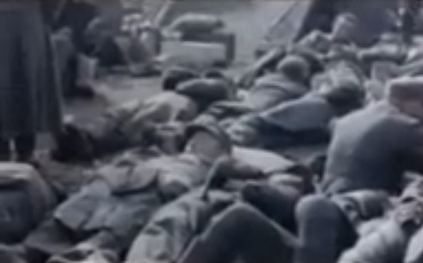 German captives sitting and lying on a
                          meadow 02