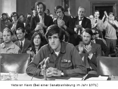 John Kerry at
                a hearing at the "U.S." senate in 1971
