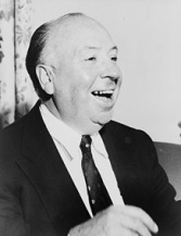 Alfred Hitchcock, Portrait von
                                    1956, ein Betrüger, Fälscher und
                                    Rufmörder gegen Deutsche