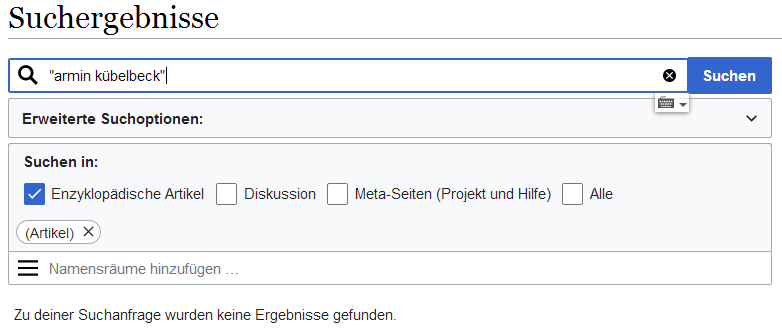 Die Mossad-Wikipedia ist offiziell
                  OHNE Armin K�belbeck