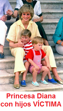 La princesa Diana, V�CTIMA, con sus
                                hijos
