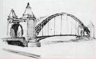 Dibujo de Hitler para otra puente en Linz,
                        1907 apr.