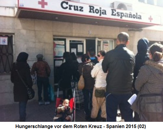 Hungerschlange vor dem Roten Kreuz, Spanien 2015
                (02)