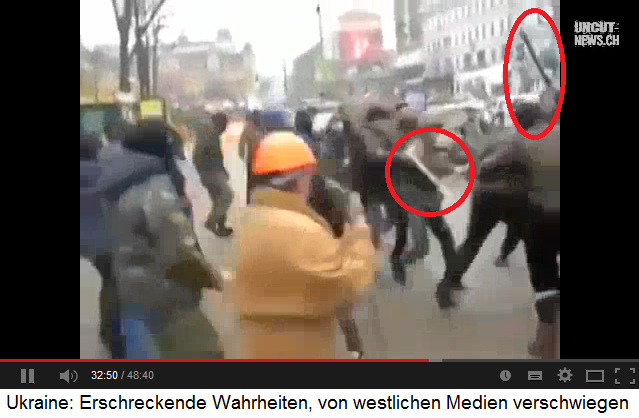 Demonstration in Kiew, die
                      Kn�ppel-Schl�gerbuben machen weiter