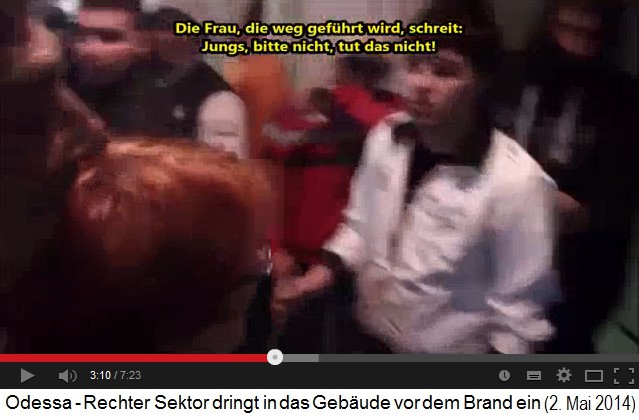 Eine rothaarige
                    Frau wird abgef�hrt