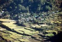 Reisterrassen in Luzon in Indonesien