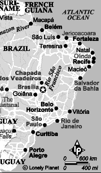 Karte mit der Position von Olinda neben
                            Recife