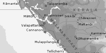 Karte: Stadt
                    Cannanore an der Malabark�ste, Indien