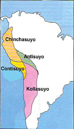 Das
                          Inkareich im heutigen Peru um 1500