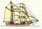 Segelschiff : Brigantine, Erfindung von
                          Hernando Cortez / invento / invention gegen
                          Tenochtitlan / Tenochtitlán ; Mexico / Mexiko
                          City ; brigantina