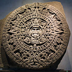 Das Original des Sonnensteins der
                            Azteken