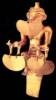 Quimbaya-Indios: Goldfigur, sitzend