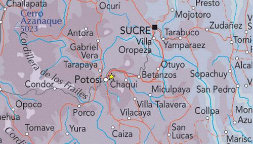 Potosi Karte , map, mapa, terkep