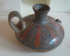 Inka-Kultur, kleines �lk�nnchen mit
                        geometrischen Mustern
