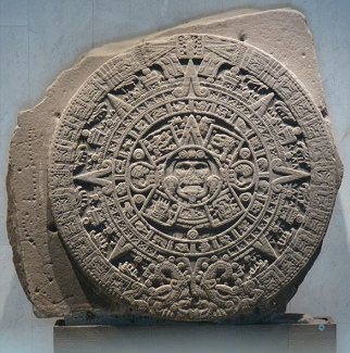 Sonnenstein bzw. Kalenderstein der
                      Maya-Ureinwohner in Mexiko
