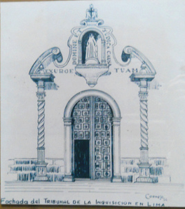 Lima, der Eingang des alten
                            Inquisitionsgerichts