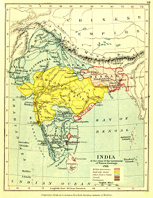 Beispiel einer Karte von
                      Indien und Bengalen von 1785