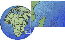 Position der Insel Bourbon / R�union