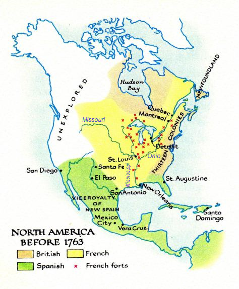 Karte von
                                  Nord-"Amerika" vor 1763 mit
                                  Neu-England, Neu-Frankreich und
                                  Neu-Spanien, und alle Ureinwohner und
                                  Prim�rnationen gibt es nicht...