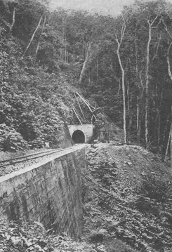 Tunneleingang im
                                  Mayombe-Gebirge