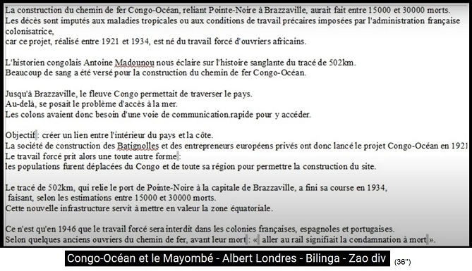 Eisenbahnbau im
                                  Frz.-Kongo zwischen Pointe-Noire und
                                  Brazzaville, die Grunddaten