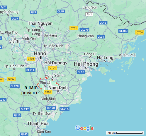 North
                  Vietnam with Ha-nam province