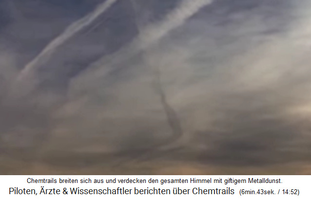Giftige
                                Chemtrails werden zu giftigem
                                Metalldunst