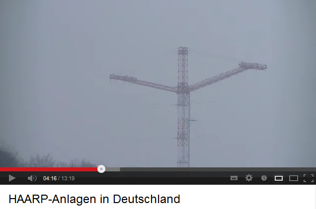 Eine der riesigen Antennen in
                                  Marlow, Nahaufnahme