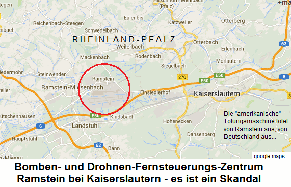 Karte 02: Der
                              entscheidende NATO-St�tzpunkt Ramstein bei
                              Kaiserslautern