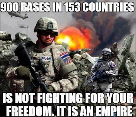 Die kriminelle Kinderbums-NATO der
                              "USA" betreibt 900 Milit�rbasen
                              in 153 L�ndern - und das ist nicht f�r
                              eine Freiheit, sondern das ist die
                              Fortsetzung des Viktorianischen Empires
                              von London - 24. Oktober 2014